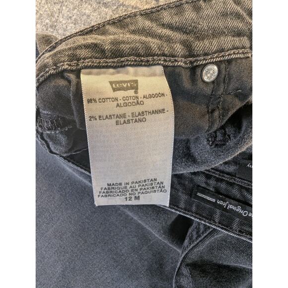 Levi's Jeans 12 Women's Mid-Rise Black Skinny Medium Wash Cotton 2 Buttons - Picture 11 of 15